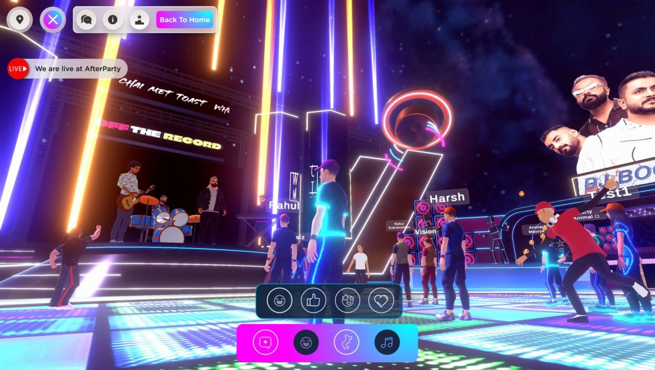 Virtual concert experience with interactive avatars